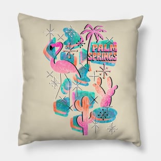 Retro Palm Springs Pillow