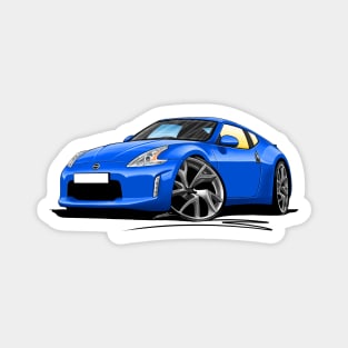 Nissan 370z Blue Car Caricature Magnet