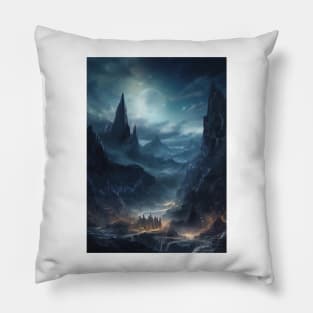 Dark Fantasy Landscape Pillow