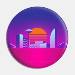 Synthwave 80's neon Pin