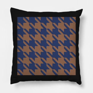 Little Critter Houndstooth - Light Brown and Navy Pillow