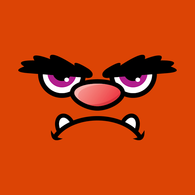 Grumpy Little Monster Face by avertodesign