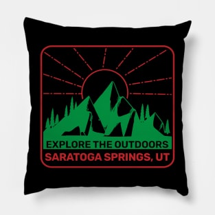 Saratoga Springs Utah - Explore The Outdoors Pillow