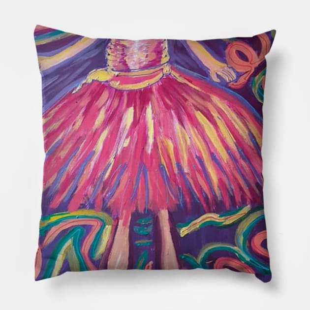 la danseuse au ruban Pillow by therese lyssia