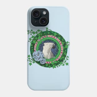 Cockatoo  Flowers Ivy Art Nouveau Style Phone Case