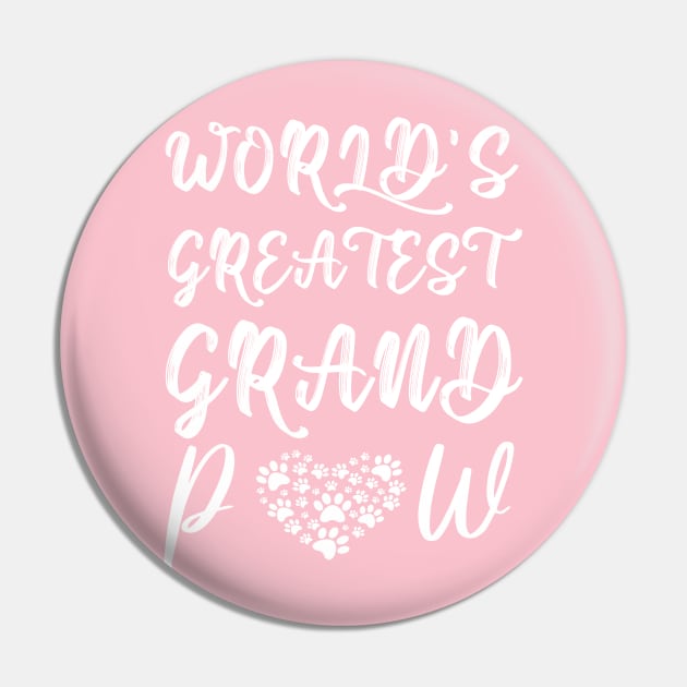 Grandpaw Worlds Greatest Grand Paw Funny Dogs Tee Pin by  Funny .designs123