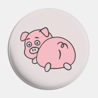 Piggie Buttie | Cute Pink Pig Butt Pin