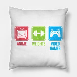 Anime, Weights, Video Games Pillow