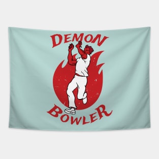 Cricket Player Demon Fast Bowler Cricket Fan Tapestry