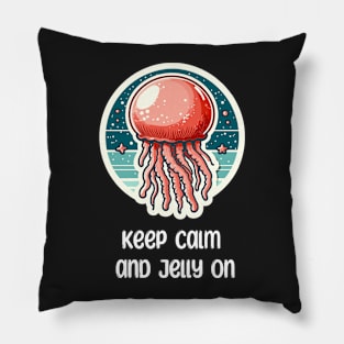 Cannonball Jellyfish Keep Calm and Pillow