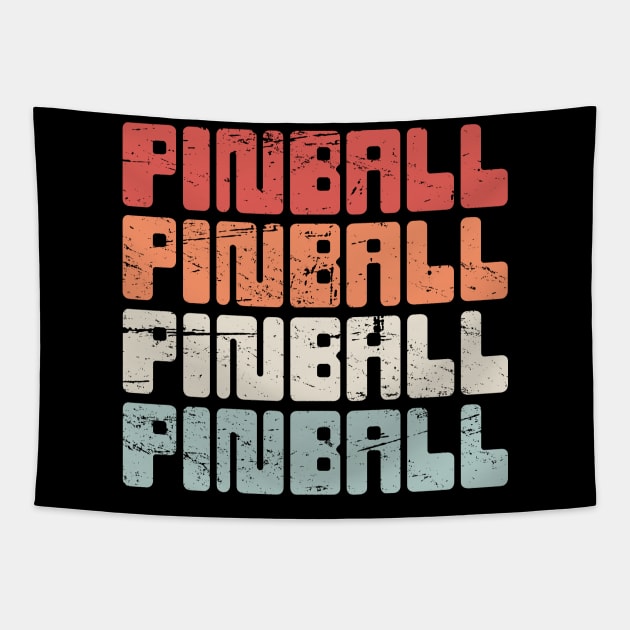 Vintage PINBALL Arcade Text Tapestry by MeatMan