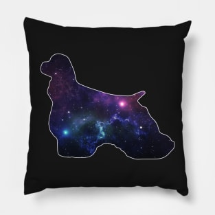 Galaxy American Cocker Spaniel Silhouette Pillow