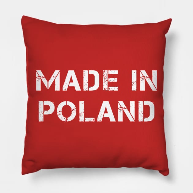 Made in Poland Text Pillow by PallKris