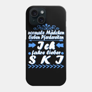 Ski Apres Skifahren Mädchen Berge Schnee Phone Case