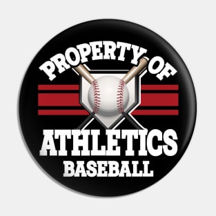 Proud Name Athletics Graphic Property Vintage Baseball Pin