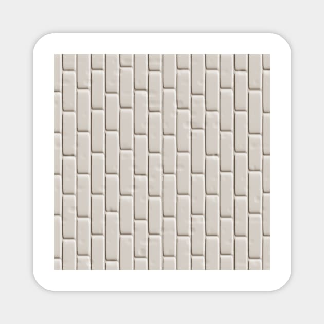 Pattern I'm solid as a wall, Brick wall in gray tones, a larger variant Magnet by Hujer