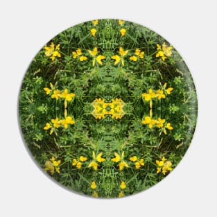 Yellow Wildflower Pattern Pin