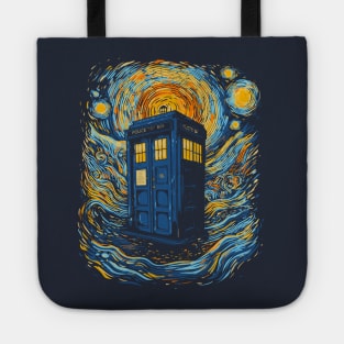 starry blue box Tote