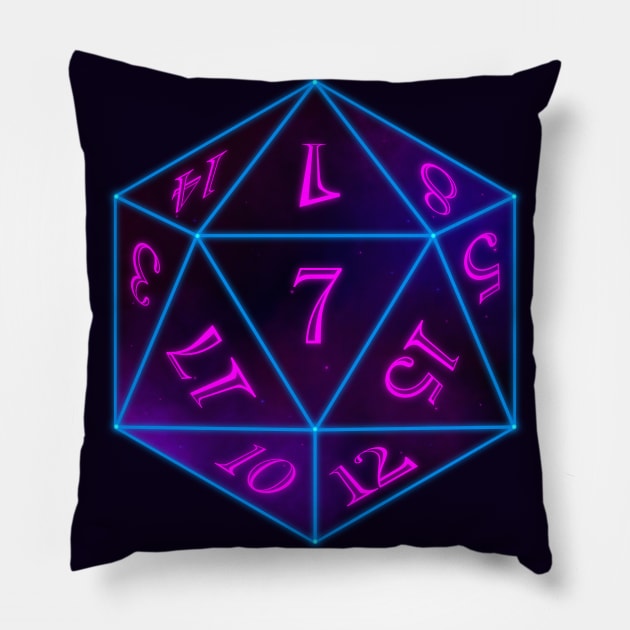 Neon Dice Pillow by maryallen138