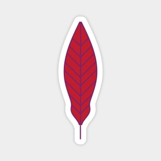 Purple Willow Leaf Magnet