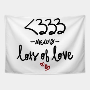 Lots of Love Lettering Design Tapestry