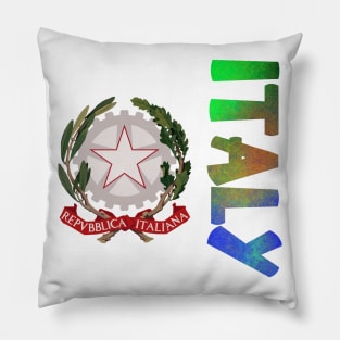 Italy Coat of Arms Design Pillow