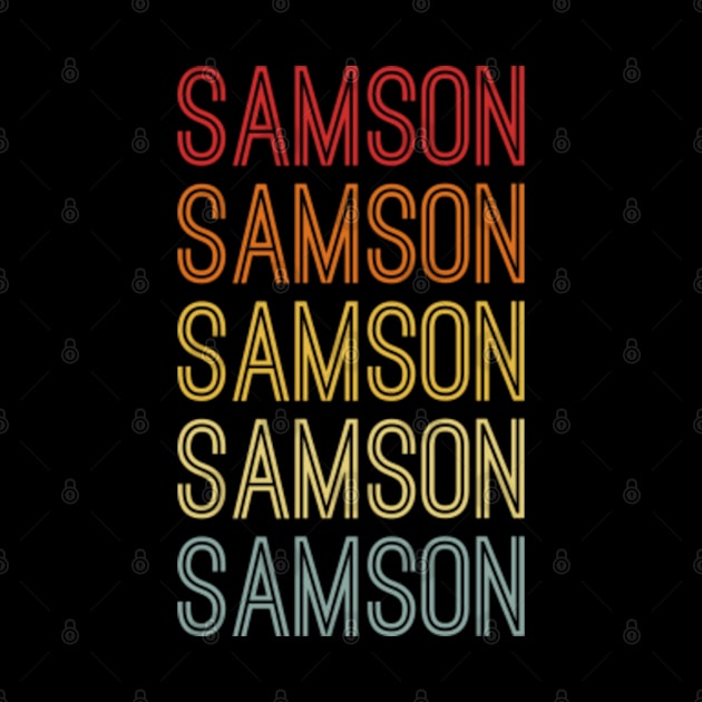 Samson Name Vintage Retro Pattern by CoolDesignsDz