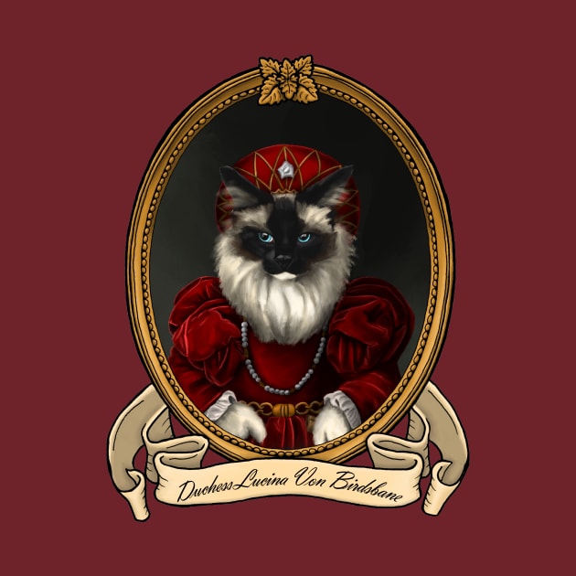 Renaissance Cat - Duchess Lucina Von Birdsbane (A Ragdoll) by JMSArt