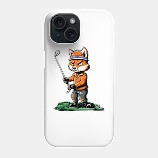 Cute fox playing golf Phone Case