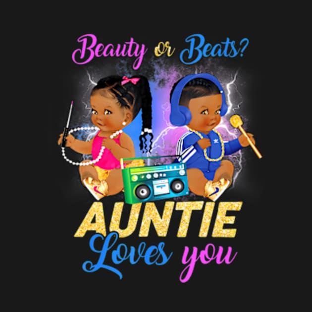 Cute Beauty Or Beat Auntie Loves You -Gender Reveal Party by Eduardo