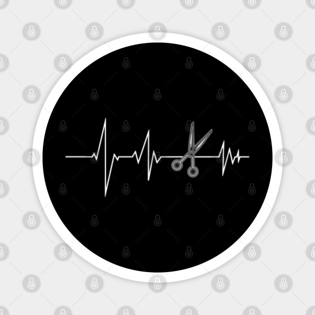 Hairdresser Hair Cutting Heartbeat Gift Hairdresser Magnet Teepublic Au