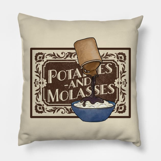 Potatoes and Molasses Pillow by NeaandTheBeard