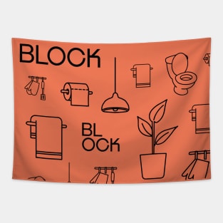 block black flash Tapestry