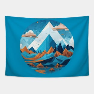 Geometric Mountains Tapestry