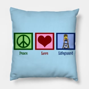 Peace Love Lifeguard Pillow