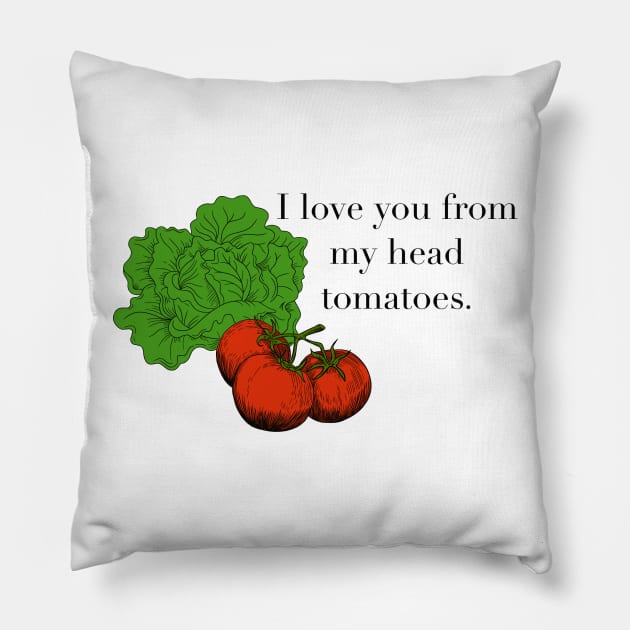 Head tomatoes Pillow by marissafv