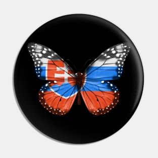 Slovakian Flag  Butterfly - Gift for Slovakian From Slovakia Pin