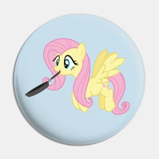 Fluttershy with a frying pan Pin