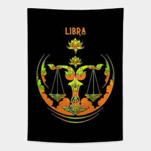 Vibrant Zodiac Libra Tapestry