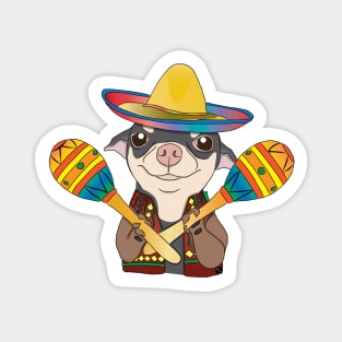 Chihuahua Maracas Magnet