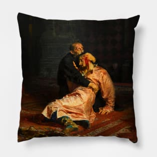 Vivid Retro - Ivan the Terrible and His Son Ivan Pillow