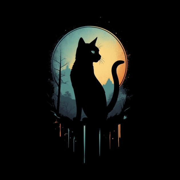 Cat Silhouette by Trip Tank