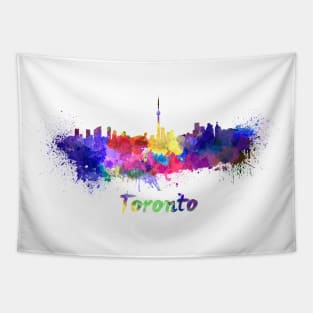 Toronto skyline in watercolor Tapestry