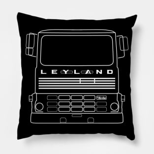 Leyland Marathon classic truck outline graphic (white) Pillow