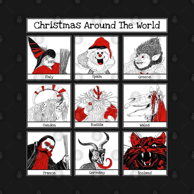 Christmas Characters Around The World Illustrations by H. R. Sinclair