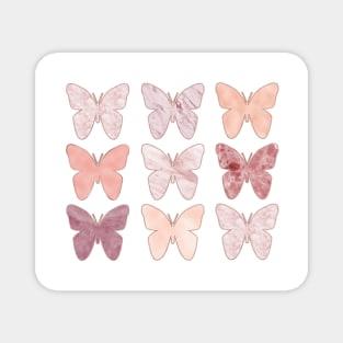 Mixed berry marble butterflies Magnet