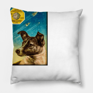 Laika the Sputnik 2 Russian Space Dog! Pillow