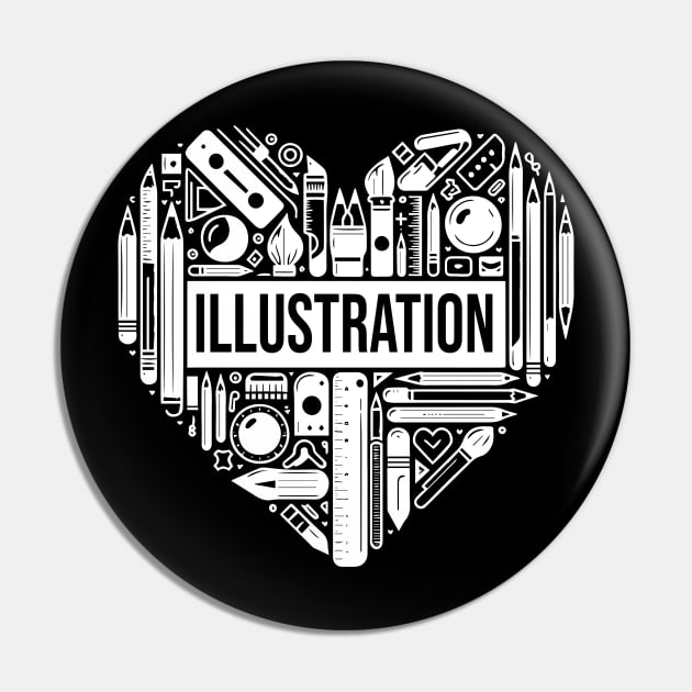 Illustration Love Pin by illustrationnerd