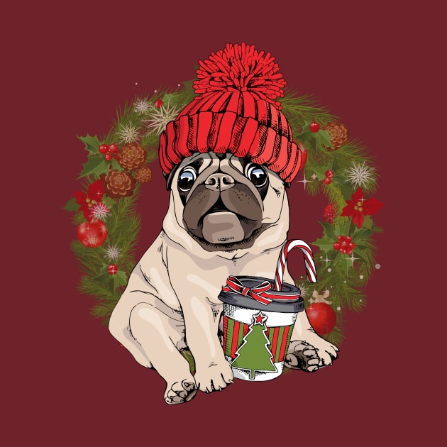 Fun Xmas Pug by DogsandCats