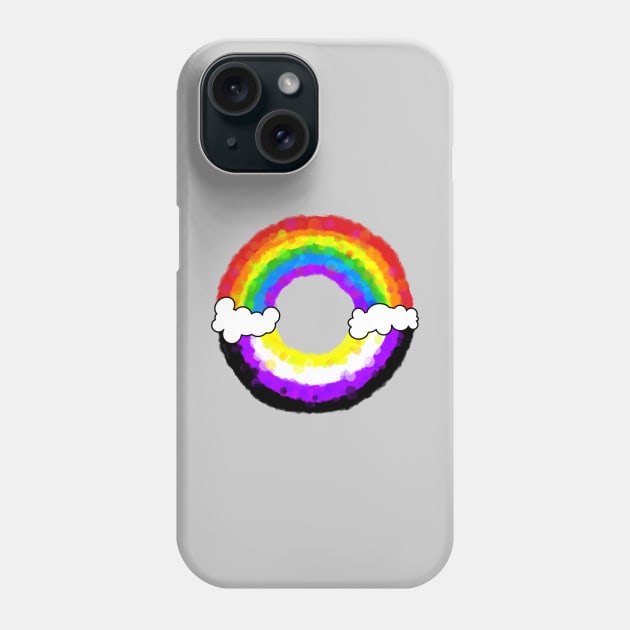 Rainbow enby Phone Case by Art by Veya